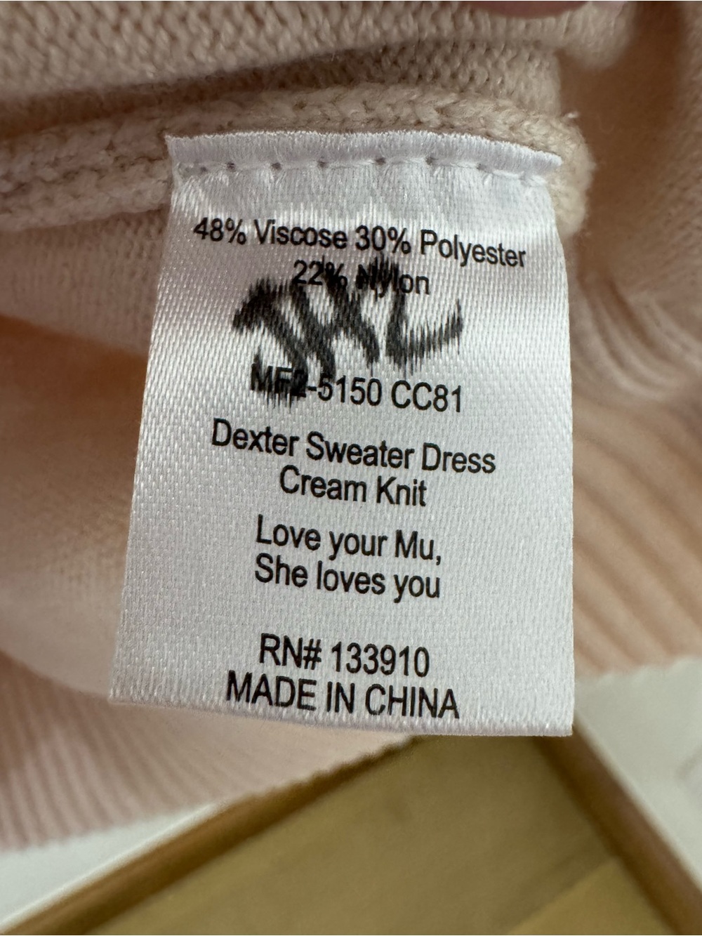 Show Me Your MuMu Cream Collared Knit Mini Dress - Picture 3 of 4